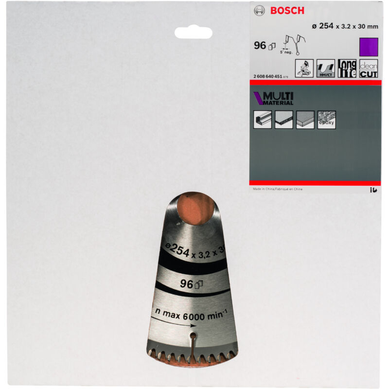 

BOSCH 2608640451 Multimaterial 254x3.2/2.5x30D: 96TR-F