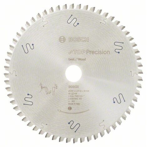Bosch - Lame de scie circulaire pour bois Diam 254mm 60 dents Alésage 30