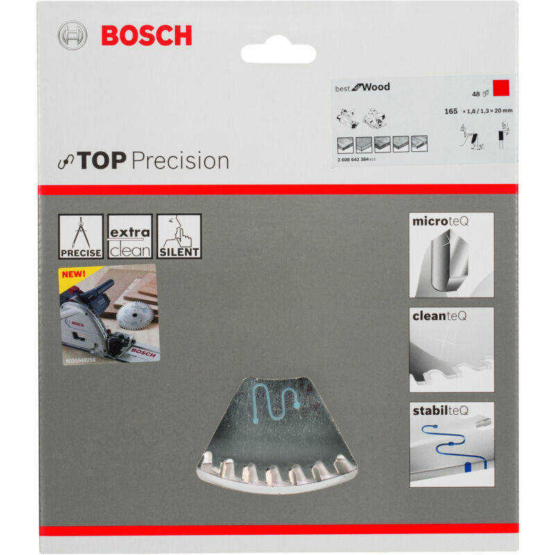 

BOSCH 2608642384 Sierra circular Top Precision Best Wood 165x20x1,8, 48