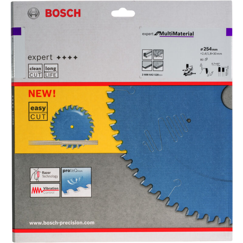 

BOSCH 2608642528 Sierra circular Expert Multi Material 254x30x2,4, 80