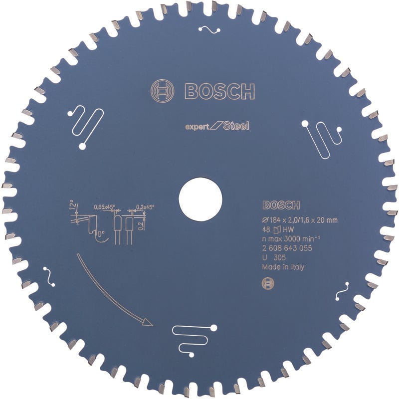 

BOSCH 2608643055 Hoja De Sierra circular EX SL H 184x20-48