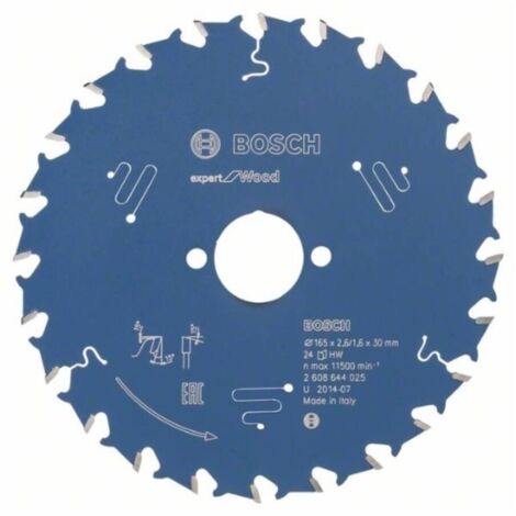 Bosch 2608644025 Disco de sierra circular CSB Expert madera 165x30x24D