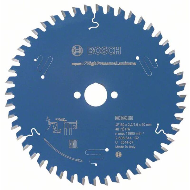 Bosch - Accessories Expert for High Pressure Laminate 2608644132 Lame de scie circulaire 160 x 20 x 1.6 mm Nombre de dent