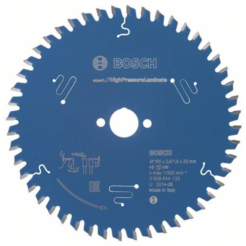 Bosch - Lame de scie circulaire Expert for High Pressure Laminate pour scies circulaires portatives 165 x 20 x 2,6 mm 48 - 2608644133