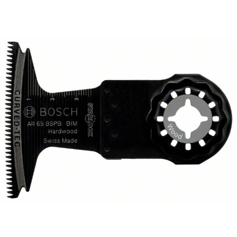 Bosch Professional 1x Hoja de sierra de inmersión BIM AII 65 BSPB (para madera dura, 40 x 65 mm, accesorios Multiherramienta)