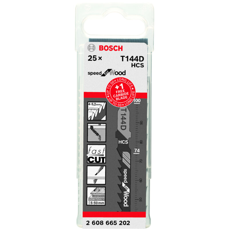 Kit de lames de scie sauteuse BOSCH 2608665202