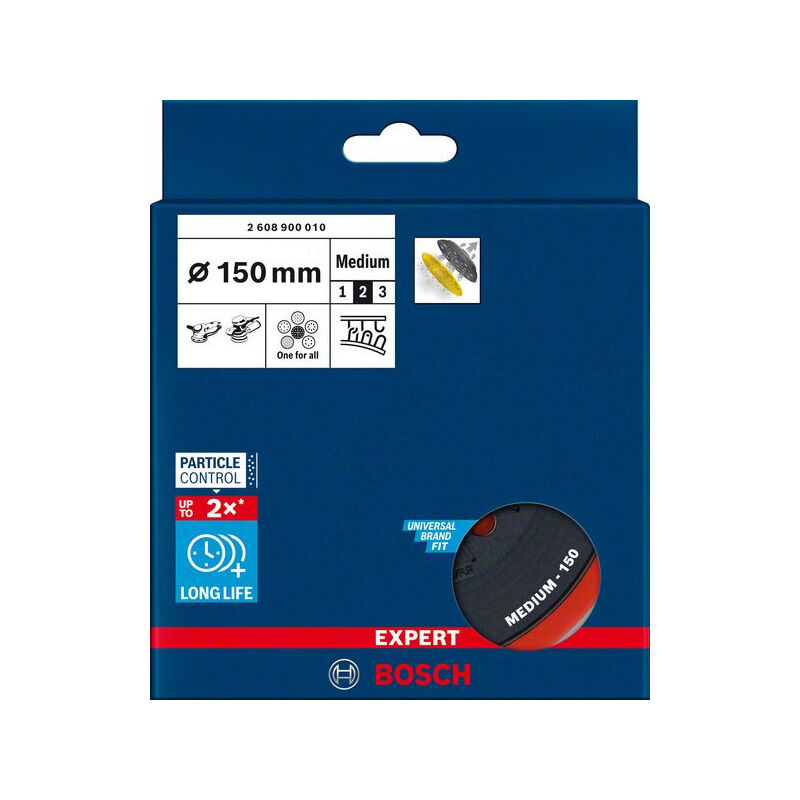 

2608900010 Platos de soporte multiperforados Expert Multihole para de 150 mm, medio - Bosch