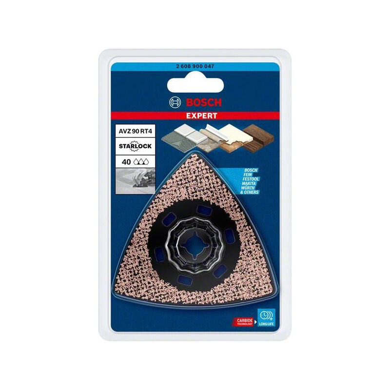 

BOSCH 2608900047 Hoja de multiherramienta Expert Sanding Plate AVZ 90 RT4, 90 mm