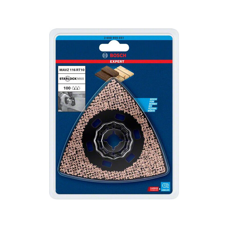 

BOSCH 2608900051 Hoja de multiherramienta Expert Sanding Plate MAVZ 116 RT10 de 116 mm