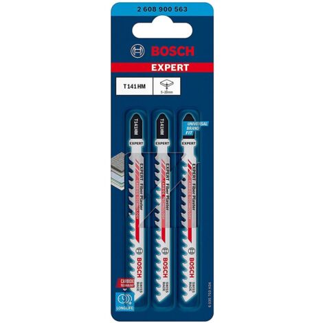 Bosch 2608900563 EXPERT Fibre Plaster T141HM Jigsaw Blade 100mm Pack of 3 BPAT141HM