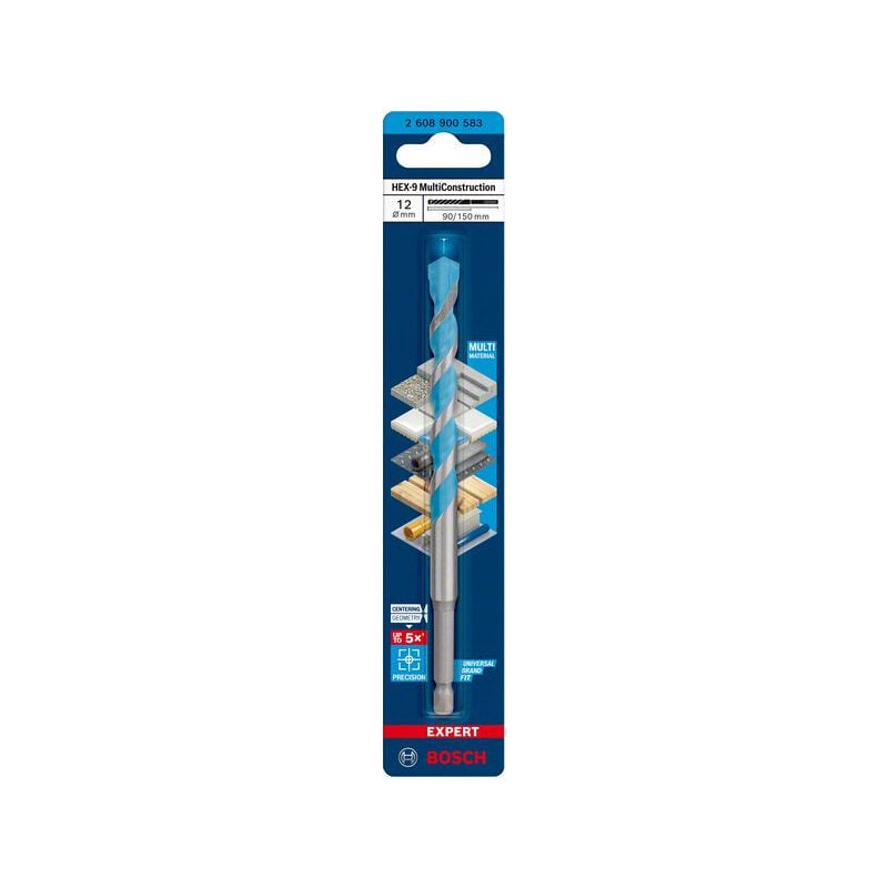 

BOSCH 2608900583 Broca Expert HEX-9 MultiConstruction de 12 x 90 x 150 mm