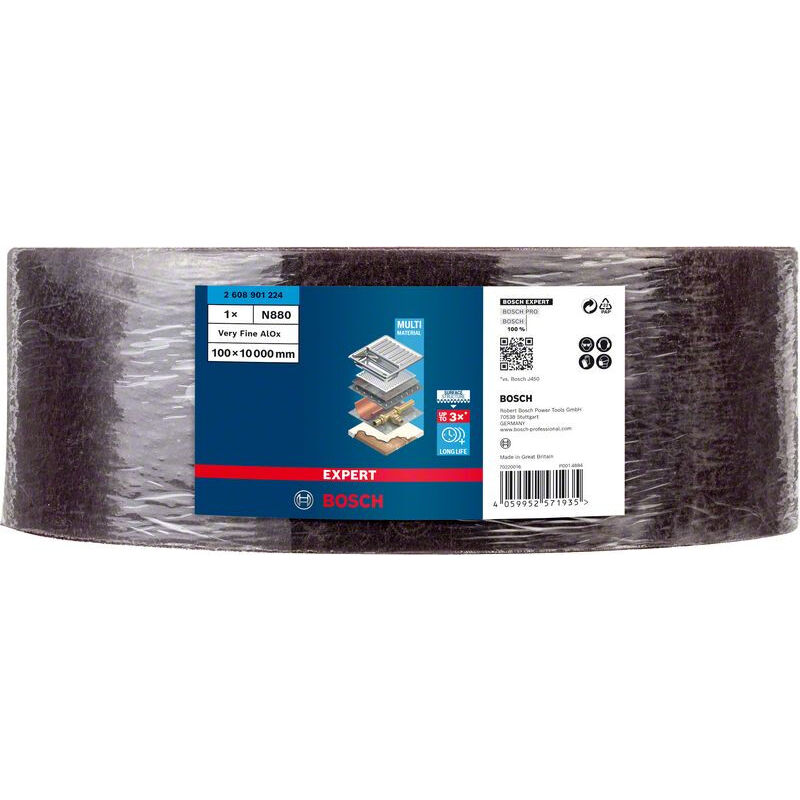 

2608901224 Rollo de vellón Expert N880 para lijado manual de 100 mm x 10 m, muy fino A - Bosch