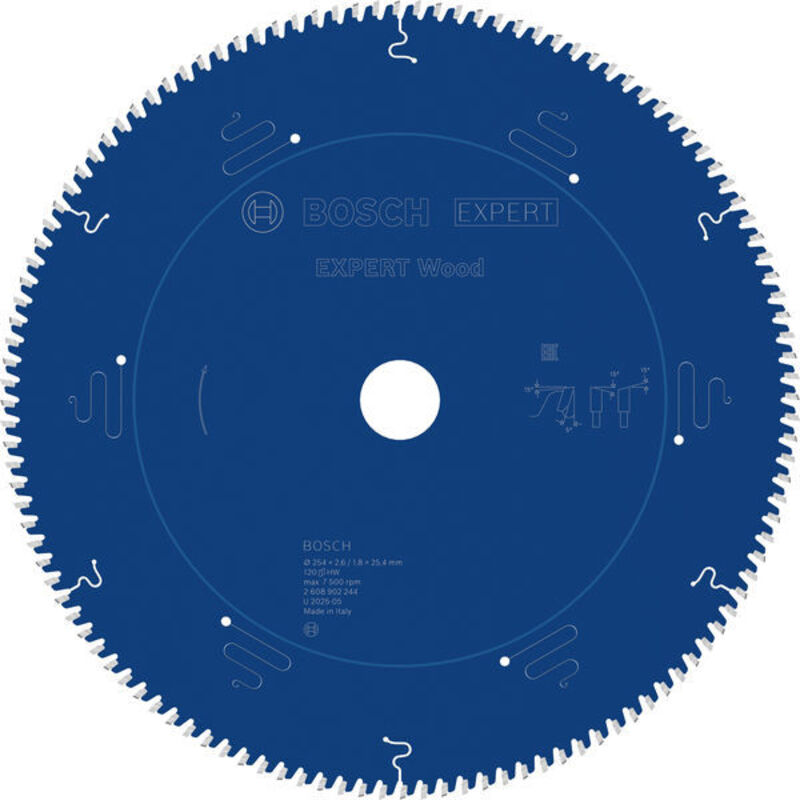 BOSCH 2608902244 Circular Saw Blade EXPERT Wood 254 x 2.6/1.8 x 25.4 mm