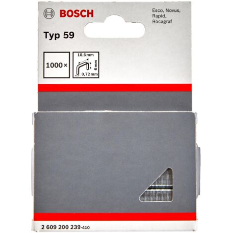 BOSCH 2609200239 - Grapa tipo 59: 10,6x 0,72x6mm: 1.000 uds