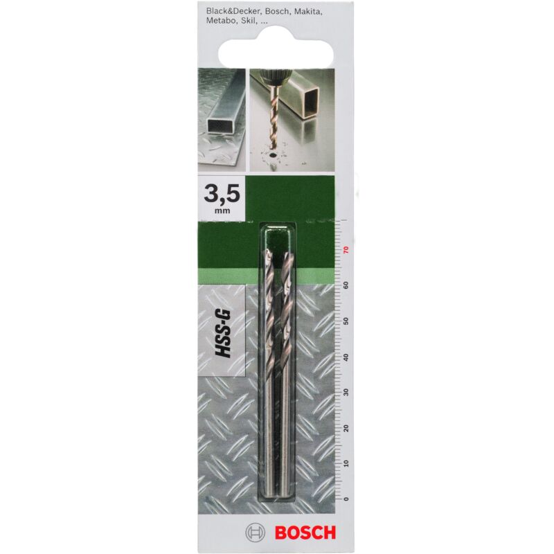 

BOSCH 2609255040 Broca para metal HSS-G, DIN 338 Ø 3,5 mm- L- 70 mm
