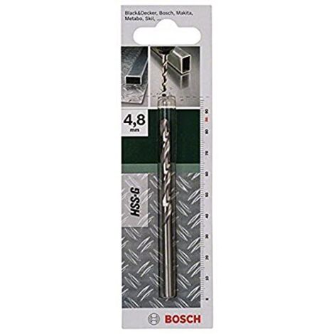 Bosch 2609255044, Punta elicoidale de 4,8 mm x 86 mm, per forare, ideale per acciaio legato, plastica e metalli non ferrosi, alta precisione e durata, colore grigio
