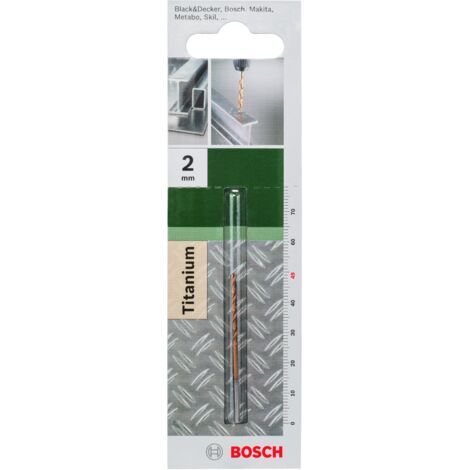 BOSCH 2609255090 Broca para metal HSS-TiN, DIN 338 Ø 2,0 mm- L- 49 mm