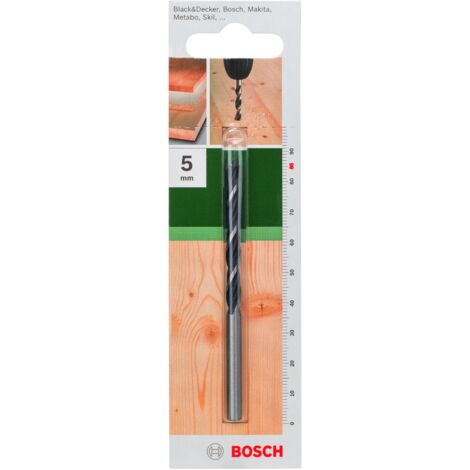 BOSCH 2609255202 MÈCHES À BOIS HÉLICOÏDALE DIAMÈTRE 5MM LONGUEUR 85 MM