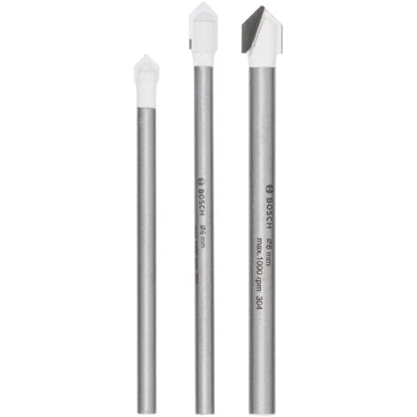 Bosch 2609255588 DIY - Set punte per piastrelle, 3 pezzi: 5x70, 6x80, 8x80 mm