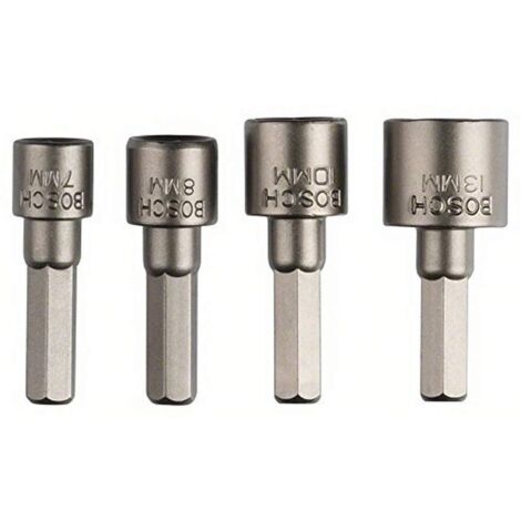 Bosch 2609255904 - Set di 4 inserti con chiave a bussola, codolo esagonale