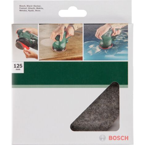 BOSCH 2609256054 Fieltro pulido lijadora excéntrica, 125 mm Cierre velcro