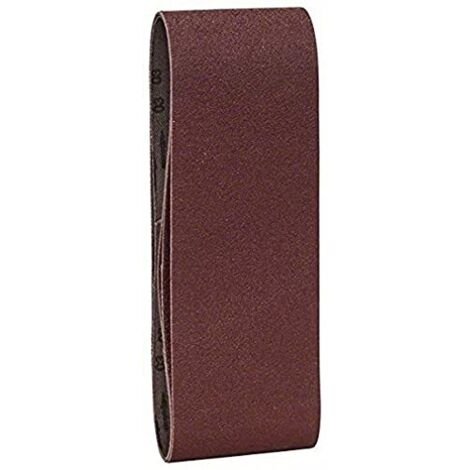 Bosch 2609256201 - Strisce abrasive per levigatrice a nastro, qualità rossa 65x410, grana 100, confezione da 3