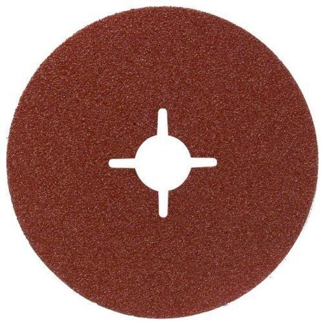 Bosch 2609256244 Disques abrasifs sur fibres pour Meuleuses angulaires Corindon Diamètre 115 mm Diamètre d\'alésage 22 Grain 24 Lot de 5 feuilles