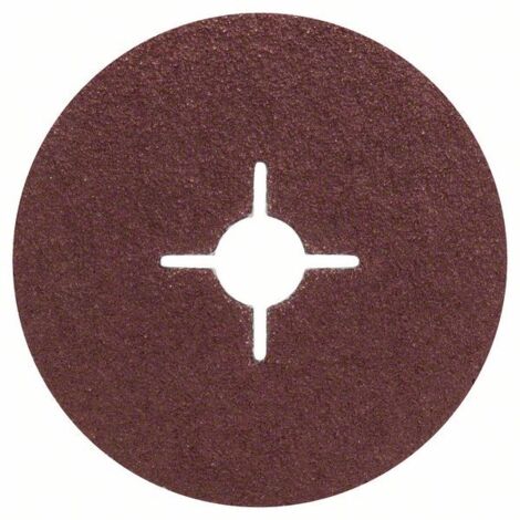 Bosch 2609256250 Disques abrasifs sur fibres pour Meuleuses angulaires Corindon Diamètre 125 mm Diamètre d\'alésage 22 Grain 36 Lot de 5 feuilles