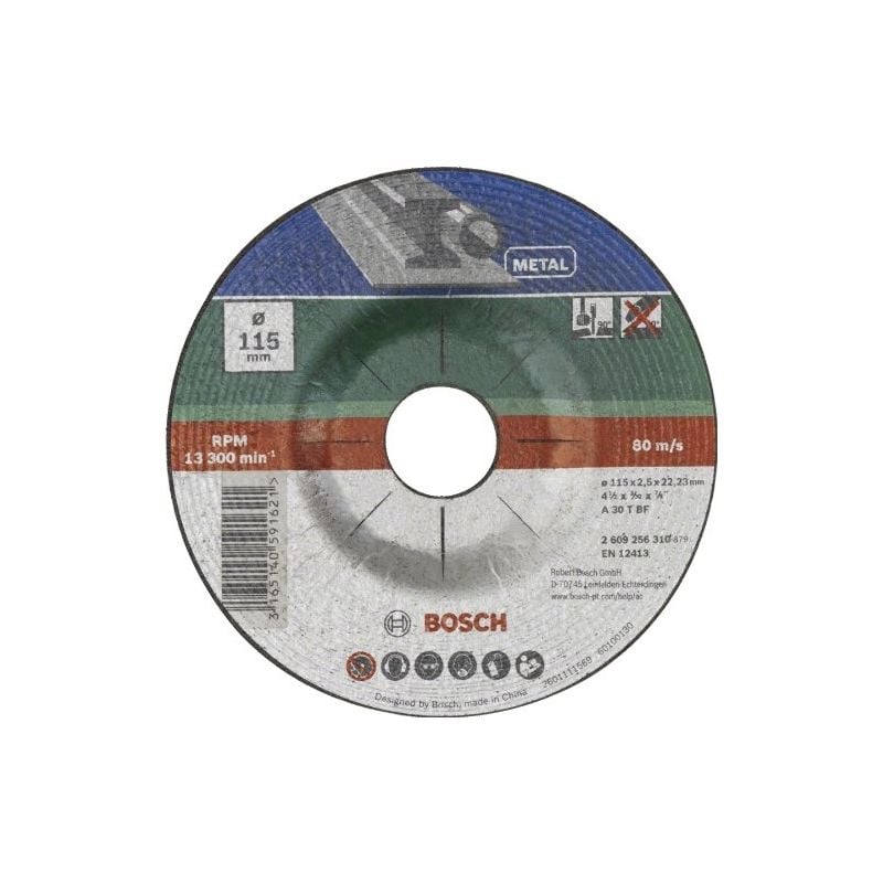 Bosch 2609256310 Disque À Tronçonner À Moyeu Déporté Pour Métaux Diamètre 115 Mm Diamètre D'Alésage 22/23 Epaisseur 2,5 Mm