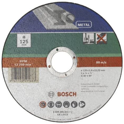 Bosch 2609256316 disco da taglio grigio 125 mm