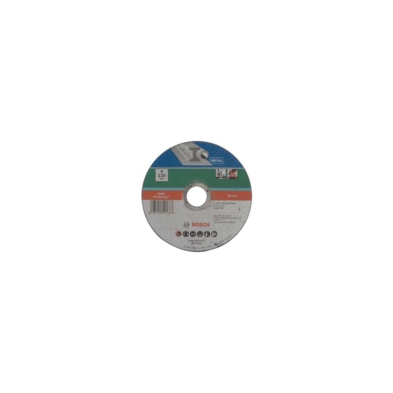 Bosch - 2609256316 disque à tronçonner à moyeu déporté pour métaux diamètre 125 mm diamètre d'alésage 22/23 epaisseur 1,6 mm