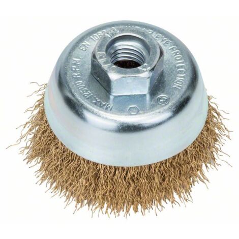 Bosch 2609256500 Brosse boisseau M14 Fils ondulés laitonnés 70 mm