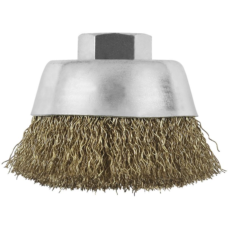 Spazzola a tazza filo ondulato ottone 70MM - Bosch
