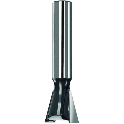 Bosch 2609256621 - Punta per router, 14 mm, doppia scanalatura, in carburo di tungsteno, 15 gradi, gambo 8 mm