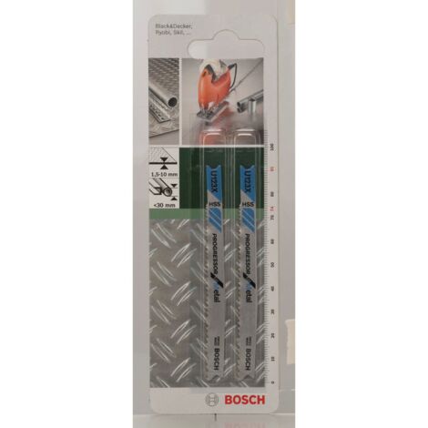 Bosch 2609256770 HSS - U 123 X - Lama per seghetto alternativo per lamiere e tubi, spessore da 1,5 a 10 mm