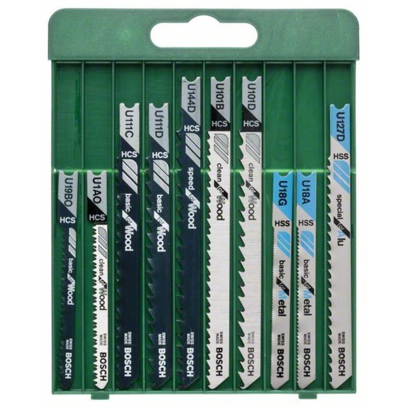 Set de 10 lames scie sauteuse BOSCH HSS bimétal Manche en U & Decker - vue 7