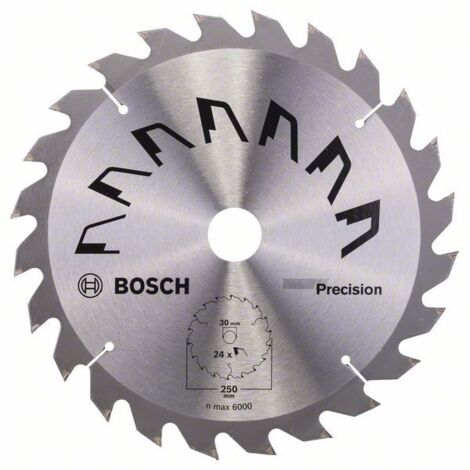 BOSCH 2609256878 Kreissägeblatt PRECISION D= 250 mm Bohrung= 30 mm Z= 24