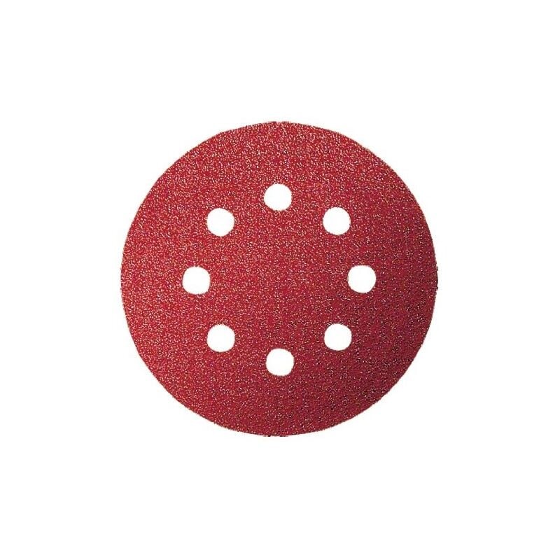 Bosch - 2609256A24 feuilles abrasives pour ponceuses excentriques diamètre 125 mm 8 trous grain 80 lot de 5 feuilles