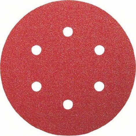 BOSCH - 2609256A35 FOGLI ABRASIVI 6PZ D.150 GRANA 2x60 2x120 2x240 6 FORI