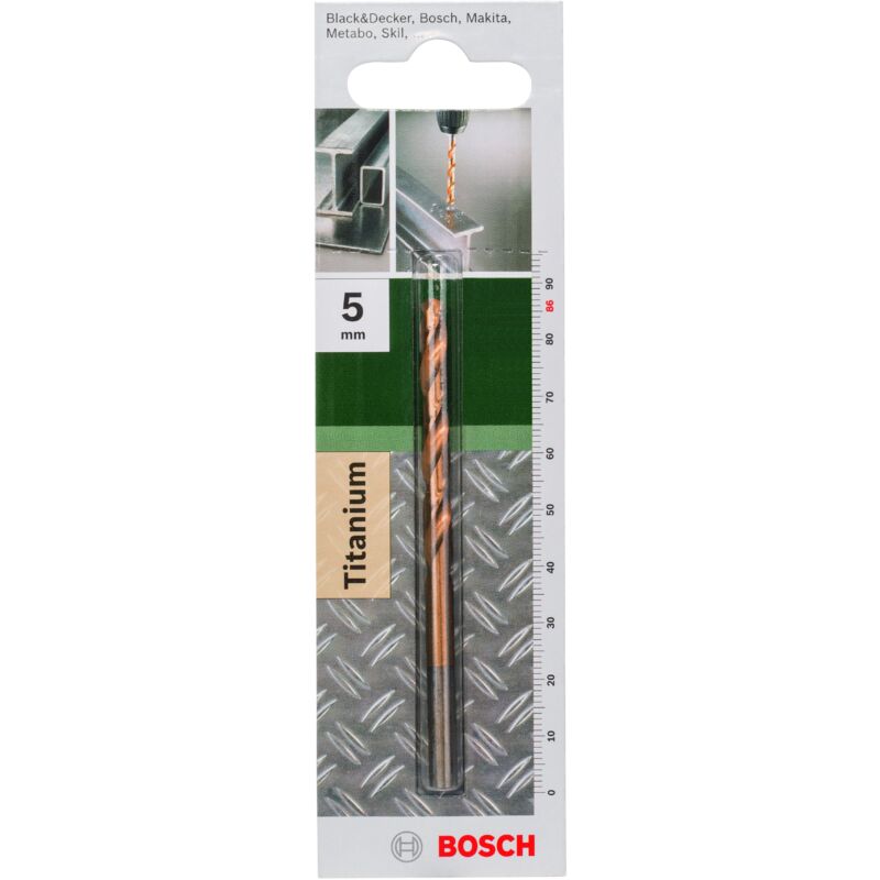 

2609255098 Broca para metal HSS-TiN, DIN 338 Ø 5,0 mm- L- 86 mm - Bosch