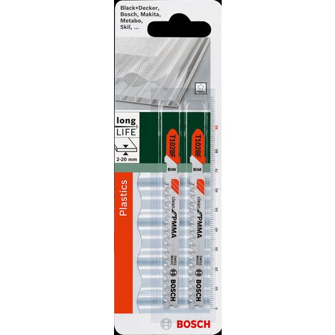 Bosch 2609256C59 - Set di 2 lame per seghetto alternativo T102BF