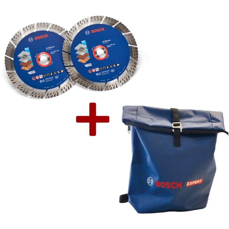 Bosch Professional - Bosch 2x expert MultiMaterial disques à tronçonner diamantés + sac à dos expert gratuit