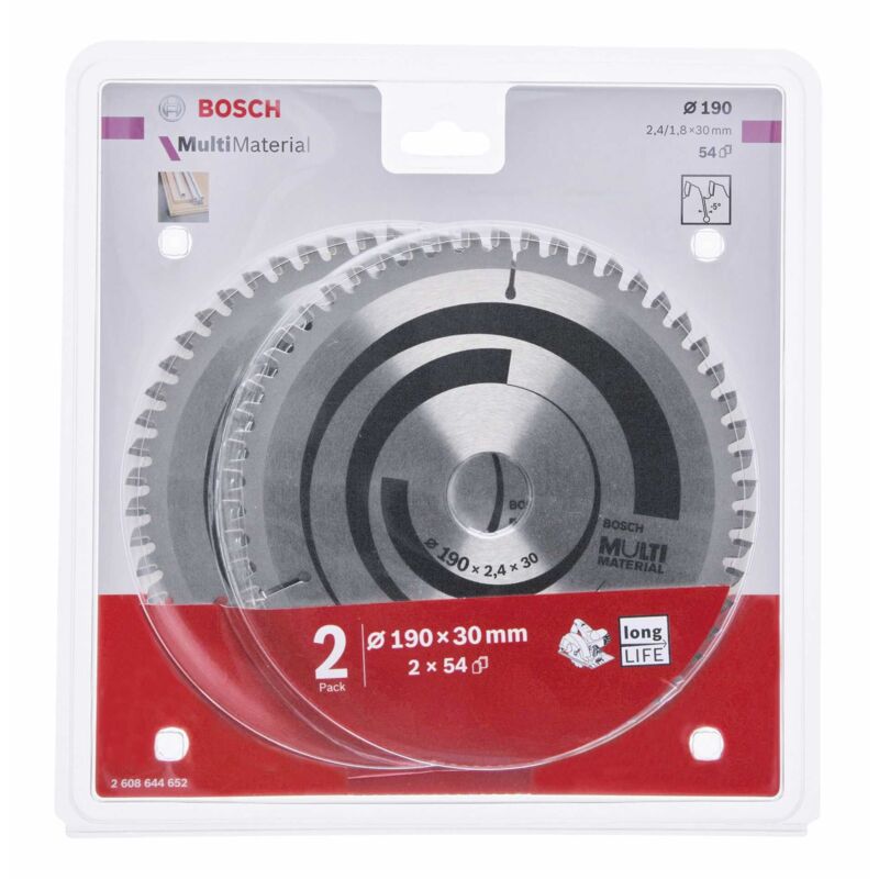 Bosch 2x Multi Material 190x30x2,4/1,8x54T