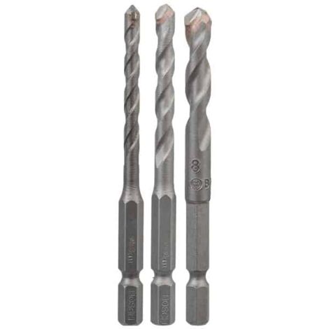 BOSCH 3 Forets HEX-9 Ceramic pour perçage dans faïence - 2608589527