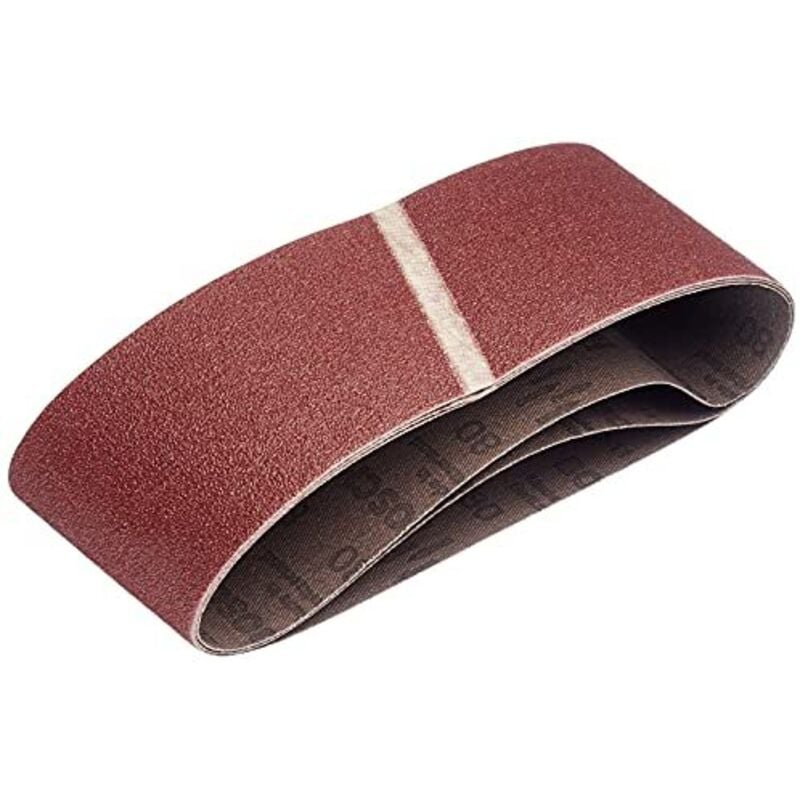 3 Nastri Abrasivi per Levigatrice Nastro Senza Fori, 65 x 410 mm, g 80 - Bosch