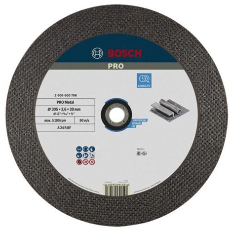 Bosch 305mm Metal Cutting Disc - Aluminium Oxide