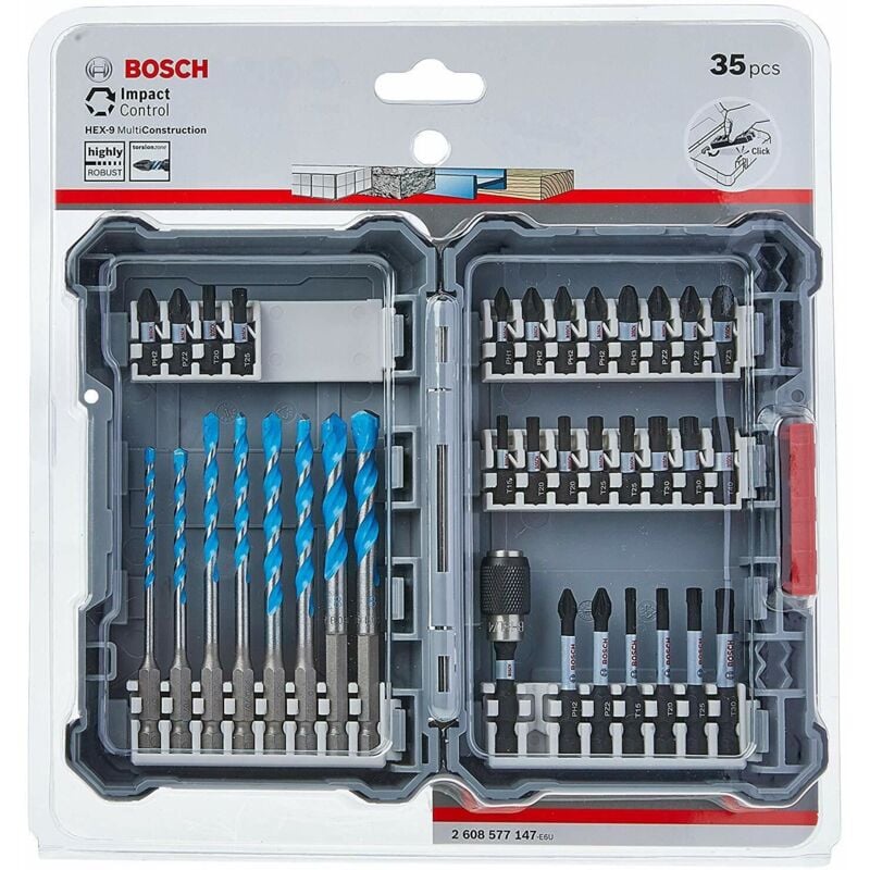 Bosch 2608577147 35 Pcs Multi Construction Bit Set L Case