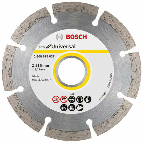 Bosch 4 1/2" (115mm) x 22.33mm ECO Universal Diamond Cutting Disc-2 608 615 027