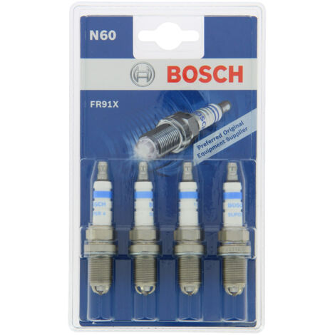 BOSCH 4 Bougies Allumage FR91X No60