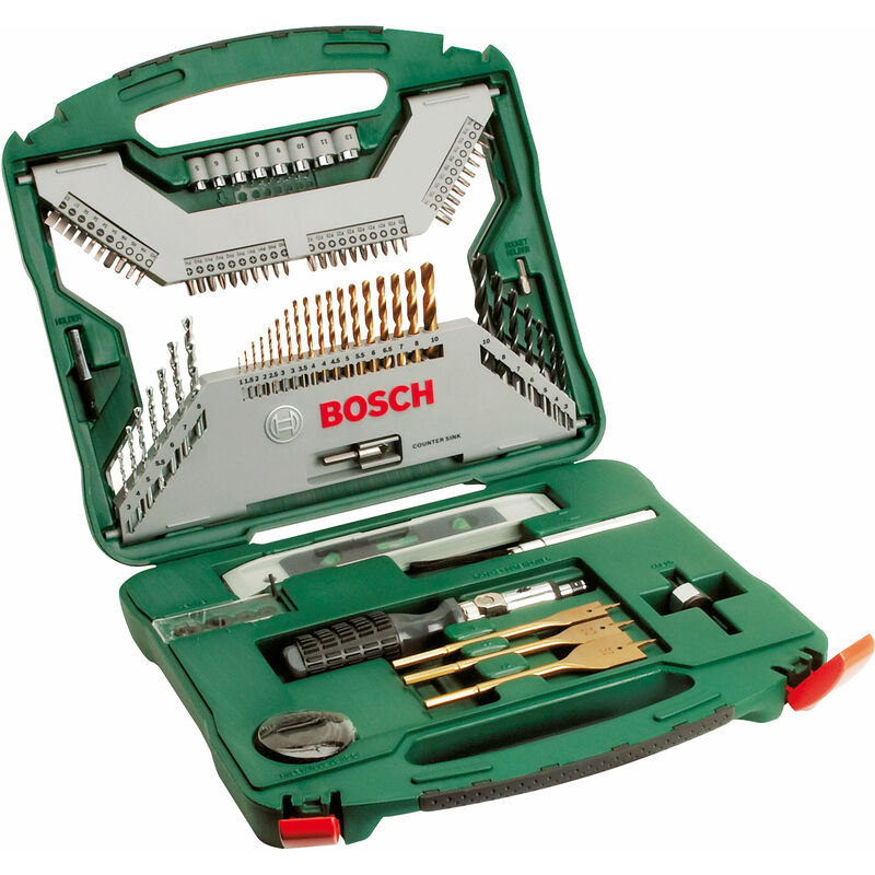 Bosch - 2607019330 Titanium 100 Piece X-Line Drill & Screwdriver Bit Set + Acc
